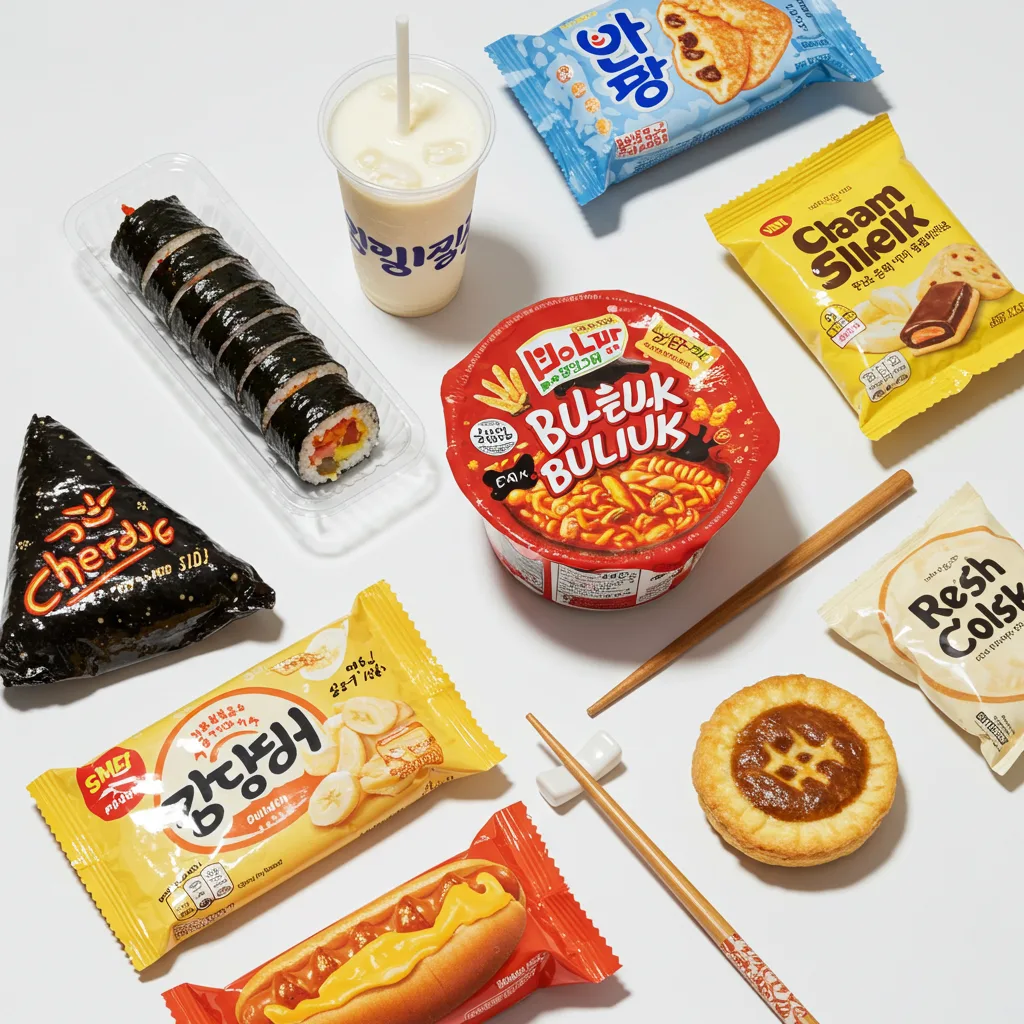 Korean convenience store snacks