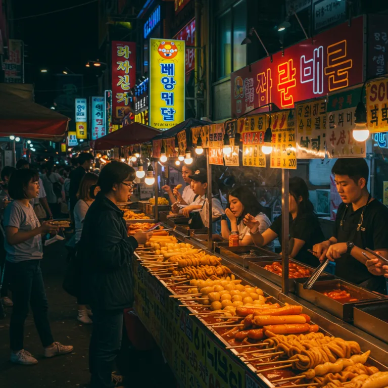 Korean street food markets
